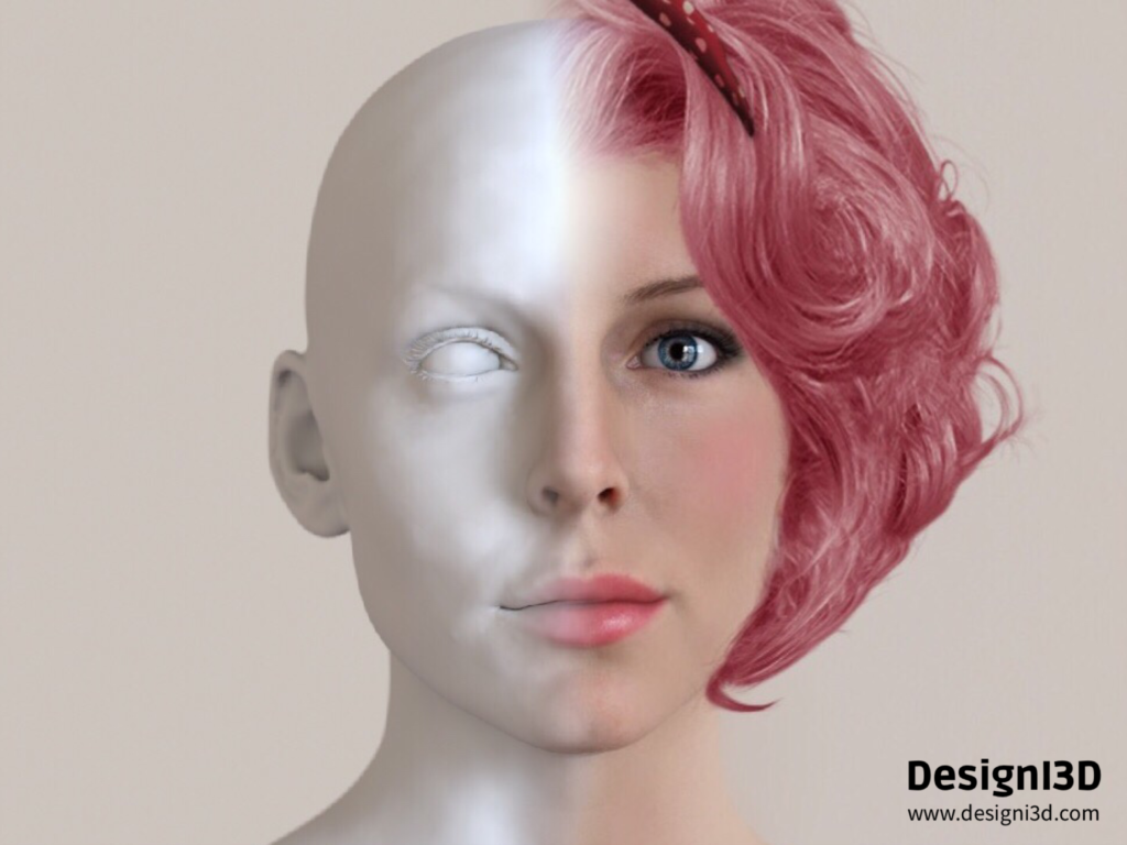 3D women face